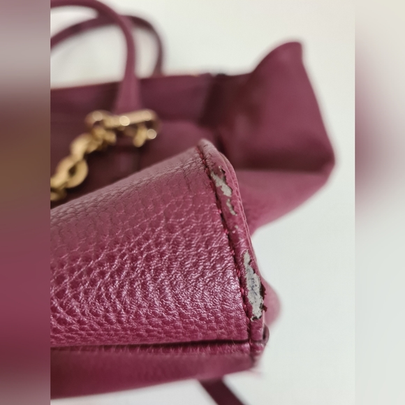 Tommy Hilfiger burgundy faux leather bag shoulder bag - Picture 7 of 16